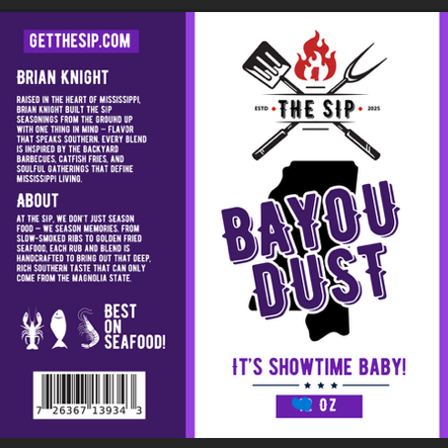 Bayou Dust Cajun Seasoning - Net WT. 16 oz