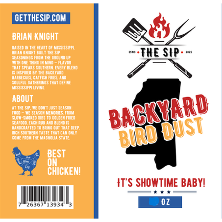 Backyard Bird Dust Chicken Seasoning - Net WT. 16 oz